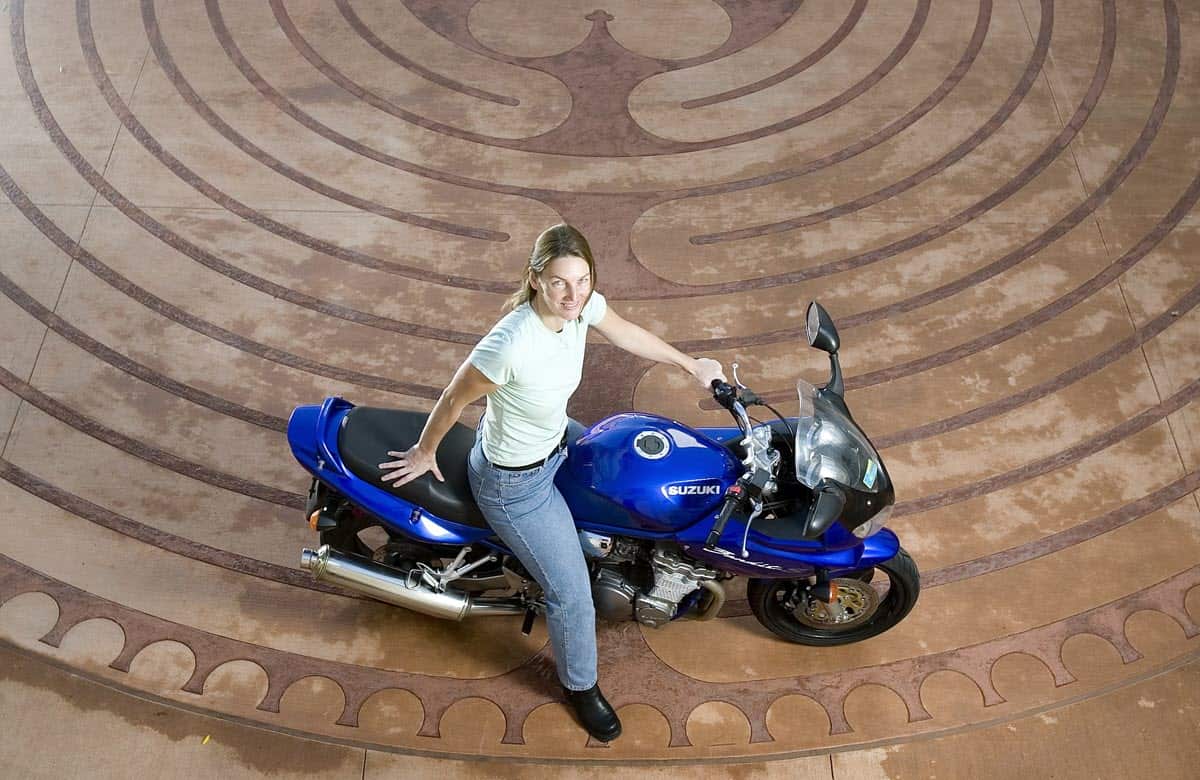 Dorit Brauer on Suzuki Bandit 600 - Labyrinth at Ventura, California