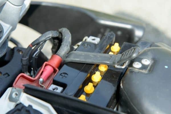 battery installed on motorcycle