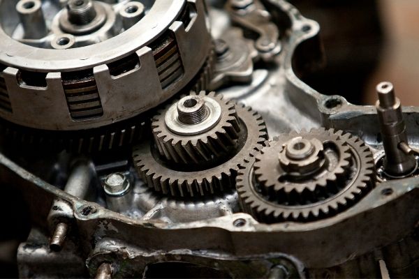 repairing a motorcycle engine