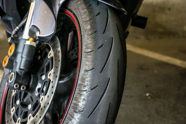 Worn Out Motorcycle Tire