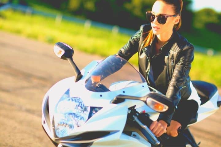 A Woman On A Motorcycle