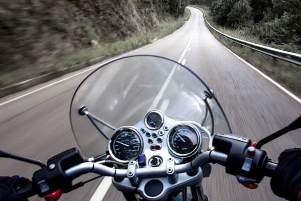 Motorcycle Rider On A Clean Road Pov