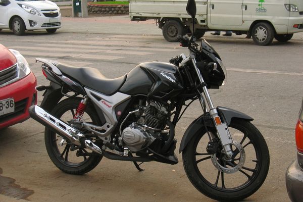Haojue Black Motorcycle
