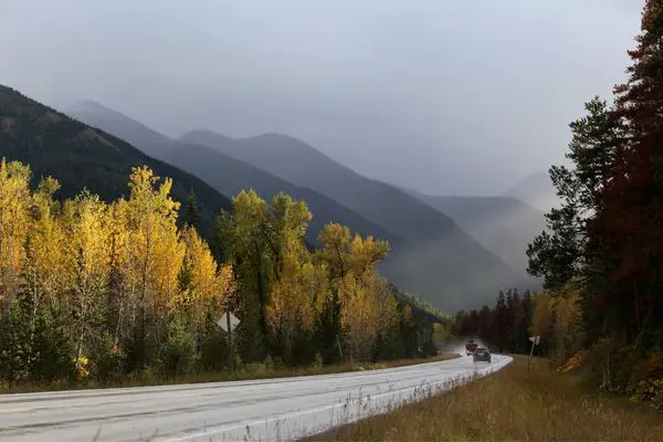 A Montana Road In The Fall