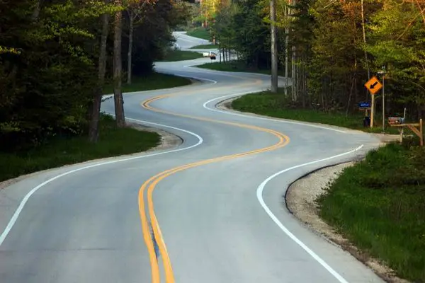 A Curvy Road In Wisconsin