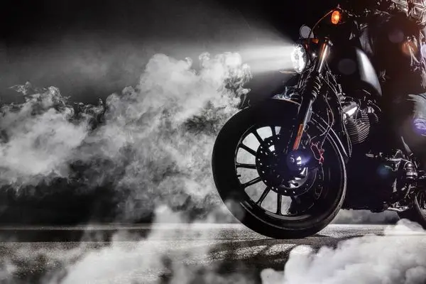 High Power Motorcycle With Smoke