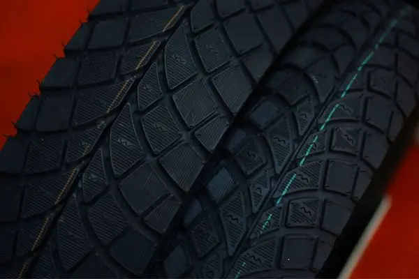 Closeup Of Motorcycle Tires