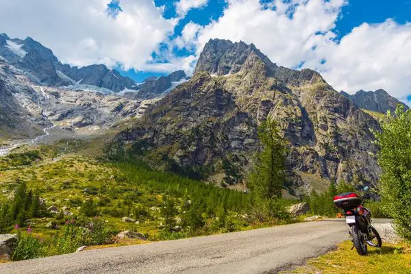 Riding A Motorcycle Through The Alps