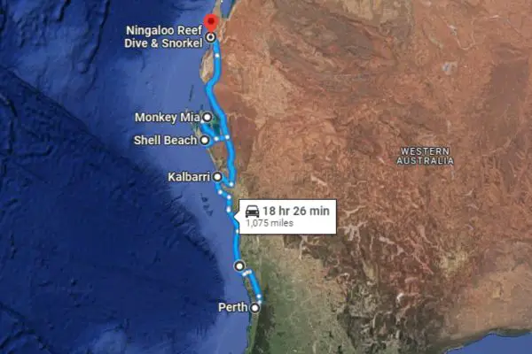 Map Of Coral Coast Motorcycle Tour In Australia